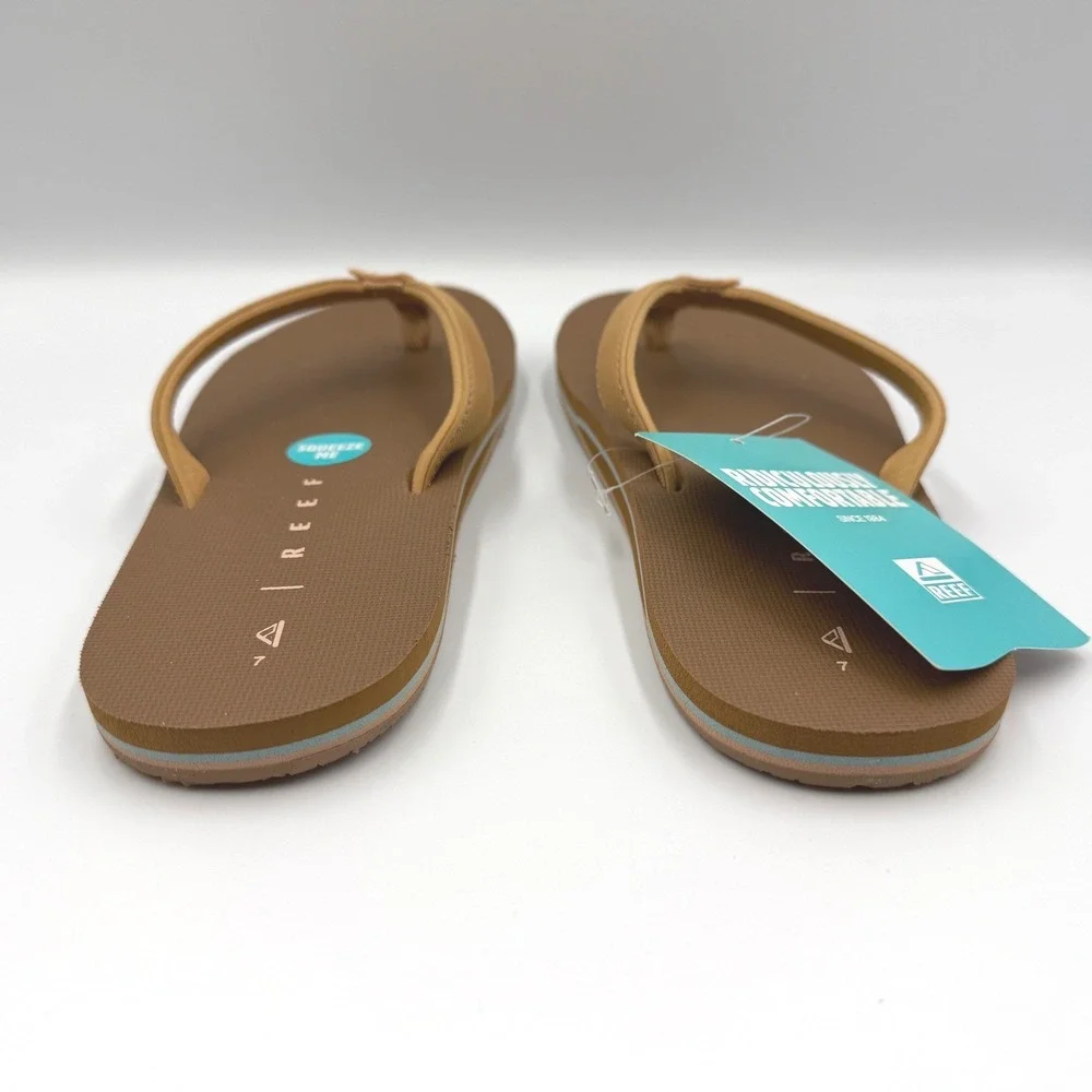 REEF Solana Flip Flops Sandals Cocoa - CJ3586 - Water Friendly - Women's 9 *NEW* - Picture 6 of 10